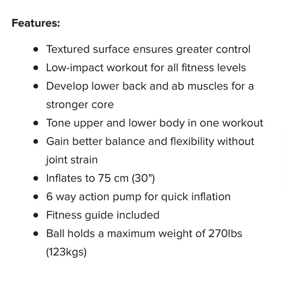 Everlast Burst Resistant Fitness/ Exercise Ball - Picture 3 of 3